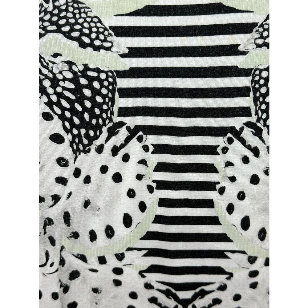 Just Cavalli White & Black Animal Print Geometric Design Short Sleeve T-Shirt XS - Picture 2 of 10